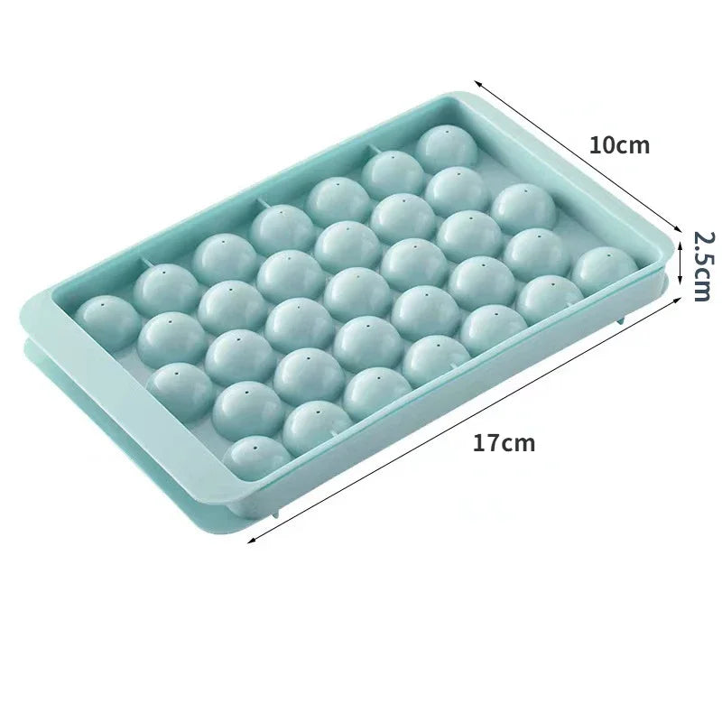 33 Ice Boll Cube Trays for Freezer Ice Ball Maker Mold Mini Circle round Ice Cube Mold with Lid Making Pcs for Cocktail Whiskey